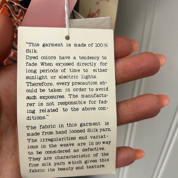 ⭐️ NEW Vintage 100% Silk Gillian Size 4 Black Brown Patterned Button Down Dress - Picture 9 of 11